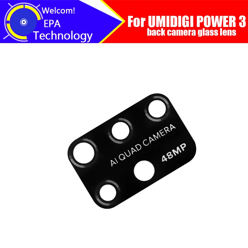 

UMIDIGI POWER 3 Back Camera Lens 100% Original Rear Camera Lens Glass Replacement Accessories For UMIDIGI POWER 3 phone
