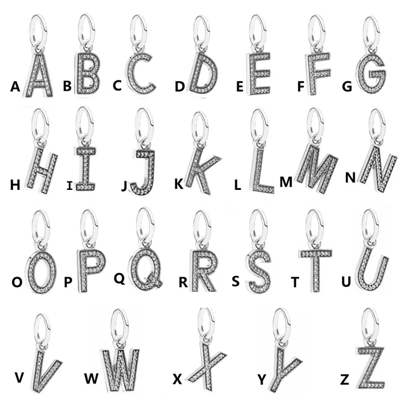 

Новое поступление A-Z очаровательными буковками, которые вы получите для ювелирные изделия делая 925 пробы серебряные браслеты с подвесками, ...