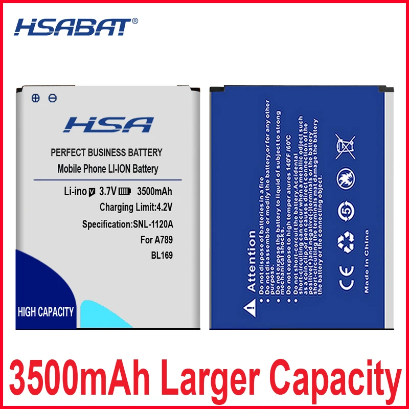 BL169 3500mAh Батарея мобильного телефона использовать для lenovo A789 P70 P800 S560 и т. Д.|mobile phone