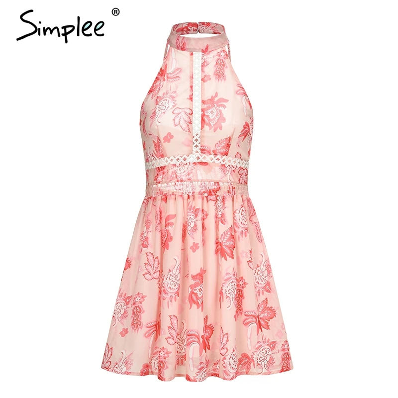 Женское летнее платье Simplee с богемным цветочным принтом 2019 пикантное элегантное