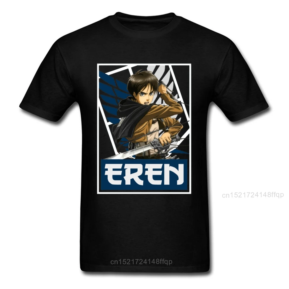 Футболка мужская классическая черная с логотипом атака на Титанов|Мужские