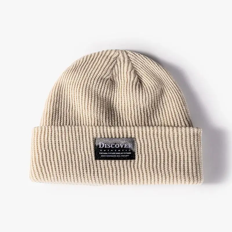 

LDSLYJR 2021 Autumn and winter Acrylic letter Thicken knitted hat warm hat Skullies cap beanie hat for men and Women 78