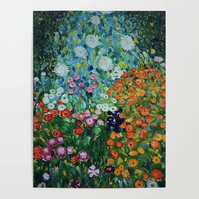 

Wall Art Modular Flower Garde Canvas Riot of Colors Pictures Home Decor Painting Gustav Klimt Prints Poster Living Room No Frame