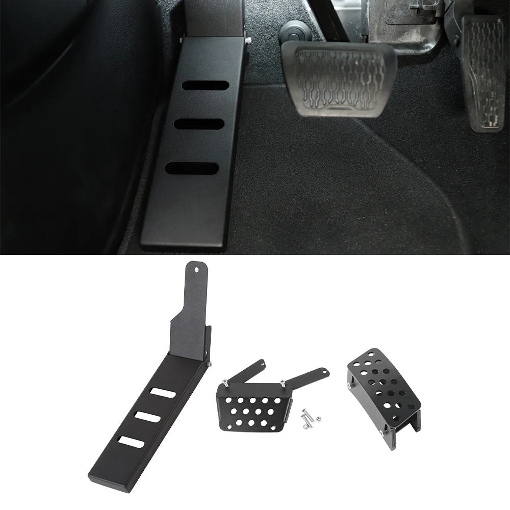 

for Jeep Wrangler JL Gladiator JT 2018-2022 Accelerator Brake Rest Foot Pedal Plate Cover Car Interior Accessories Metal Black