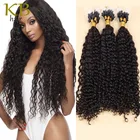 Длинные кудрявые удлинители из человеческих волос с кольцом-микро-петлей 30 дюймов 1 глокон 100 нитей монгольские кудрявые микро-петли пучки волос с полной головкой