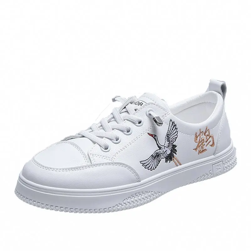 

Small White Shoes for Women Spring New Arrival Women Casual Flat Student Leather Soft Sole Shoes Platform Shoes Zapatos De Mujer