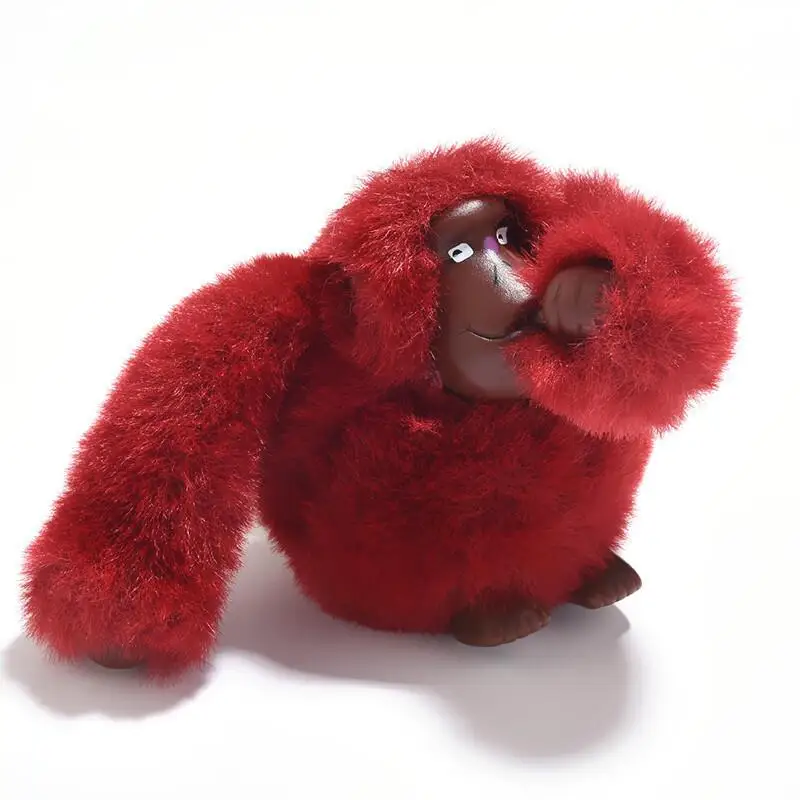 Женский брелок с меховым помпоном пушистые брелки для ключей автомобилей в виде