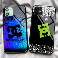 stickerbomb dc skate phone case tempered glass for iphone 11 pro xr xs max 8 x 7 6s 6 plus se 2020 12 pro max mini case