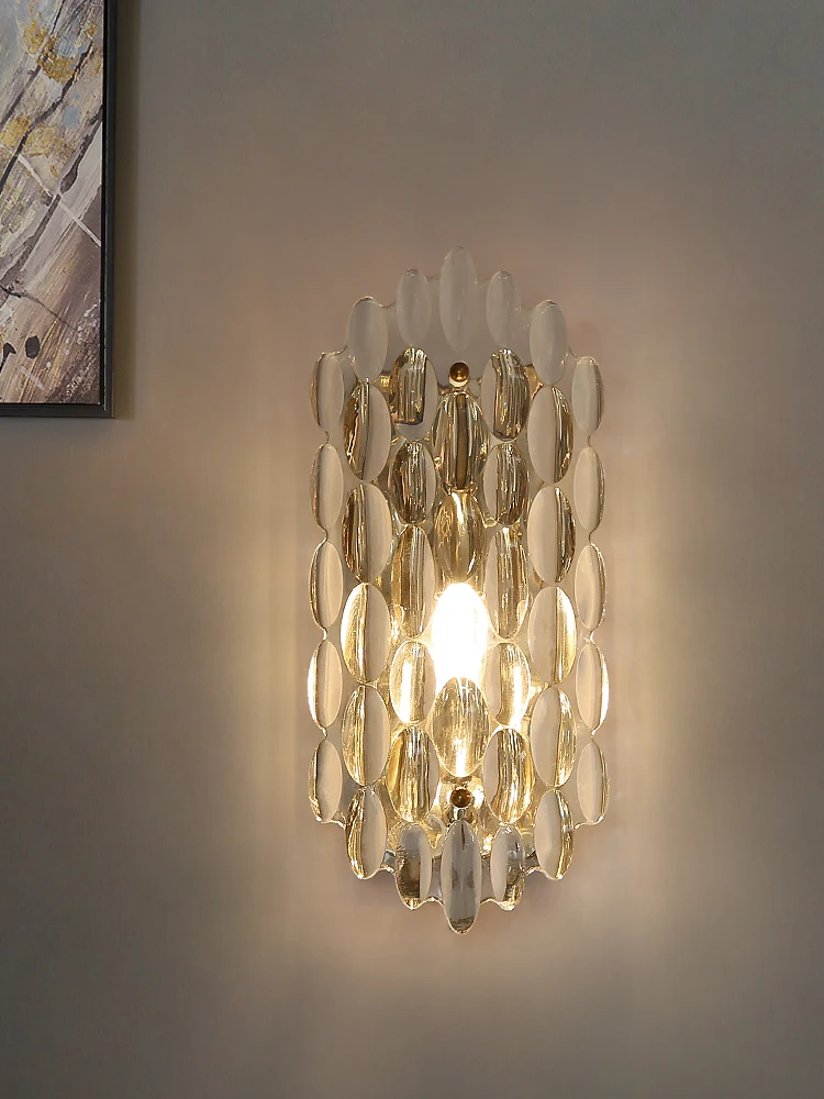 

Спальня прикроватная Хрустальная настенная лампа гостиная отель Вилла Ресторан свет роскошный коридор проход декоративный настенный свет...