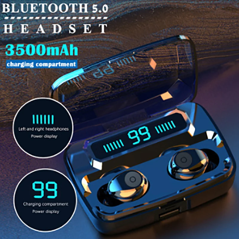 

Новинка 2020, беспроводные TWS наушники Bluetooth 5,0, HiFi IPX7 водонепроницаемые наушники, гарнитура с сенсорным управлением для спорта/игр, шумоподавл...