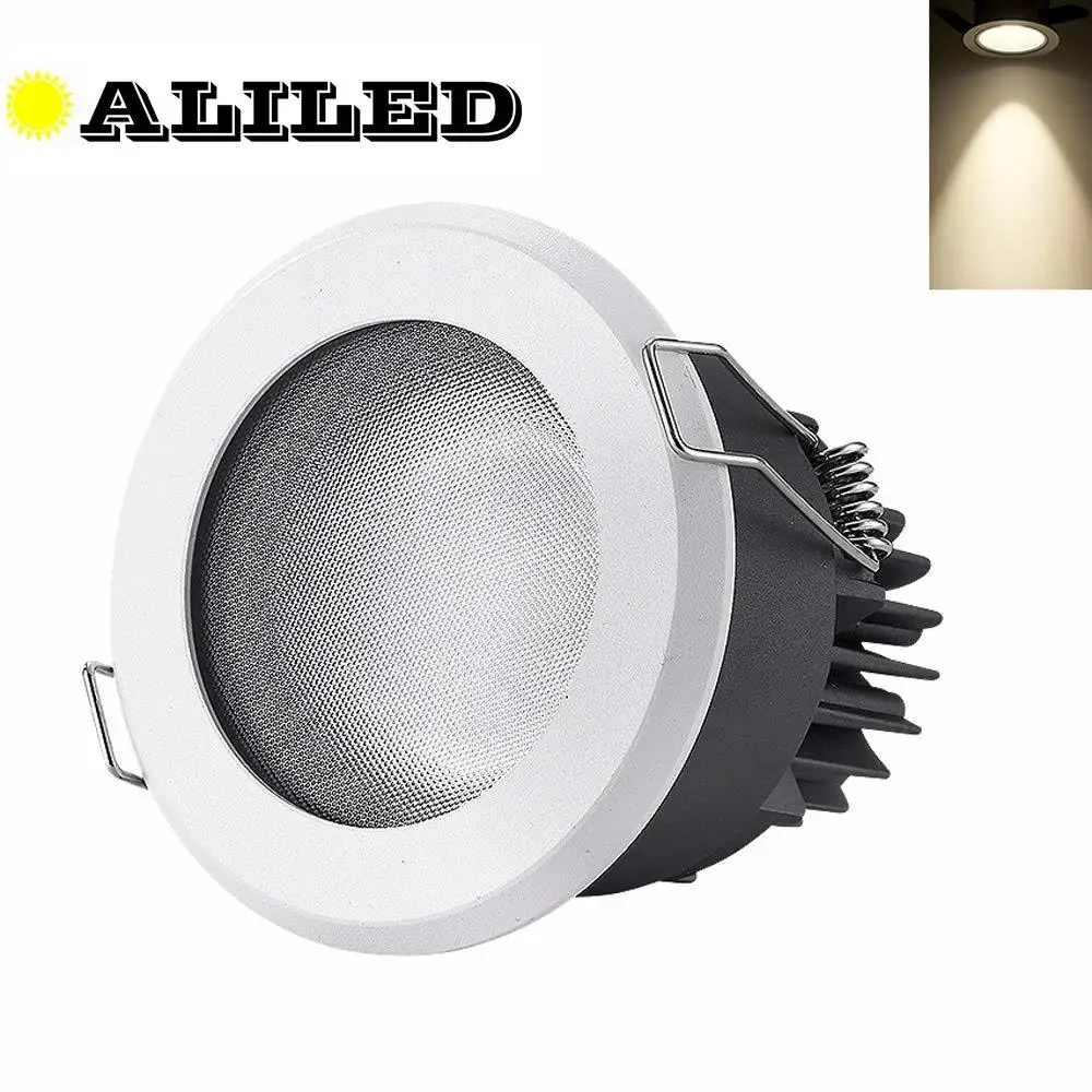 

Diepe Anti-Glare Led Ip65 Downlight COB Recessed Led Ceiling Lamp 7W 12W Spot Lamp Bathroom Balcony Toilet Waterproof Lighting