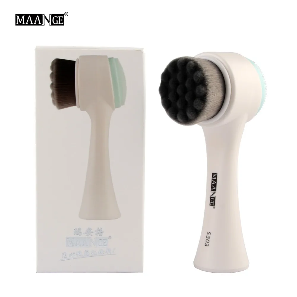 

Double Side Skin Cleaner Face Washing Cleaning Brush Manual Control Exfoliator Pore Massager Facial Body Cleaning Beauty Brush