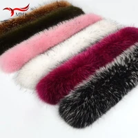 winter new womens fur collar real raccoon fur scarf warm for coat fashion luxury brand shawl genuine women