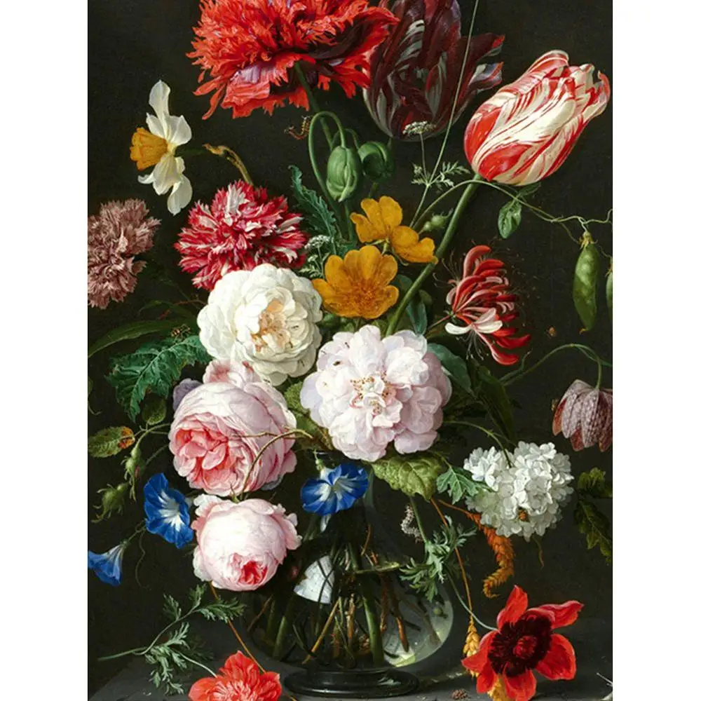 Фото Алмазная мозаика полный набор сверл 5D вышивка ручной работы красочные цветы 3