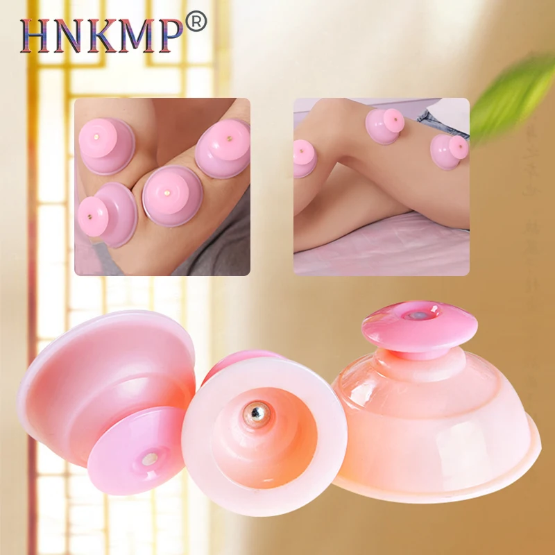 

HNKMP Hygienic Silicone Suction Cup Hygroscopic Cup Vacuum Suction Cup Meridian Health Care Body Massage Skin Care Tools