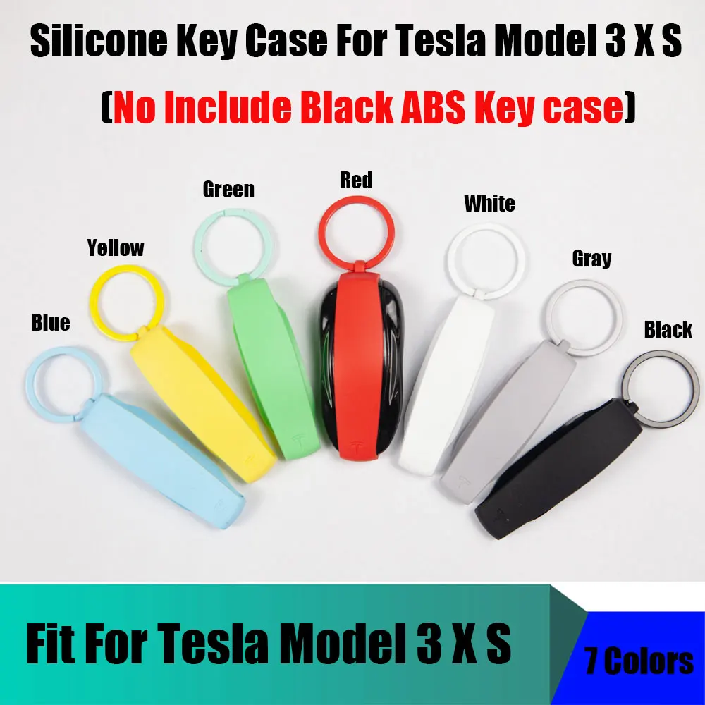 Силиконовый чехол для ключей от машины Tesla Model 3 X S 7 цветов|Футляр автомобильного