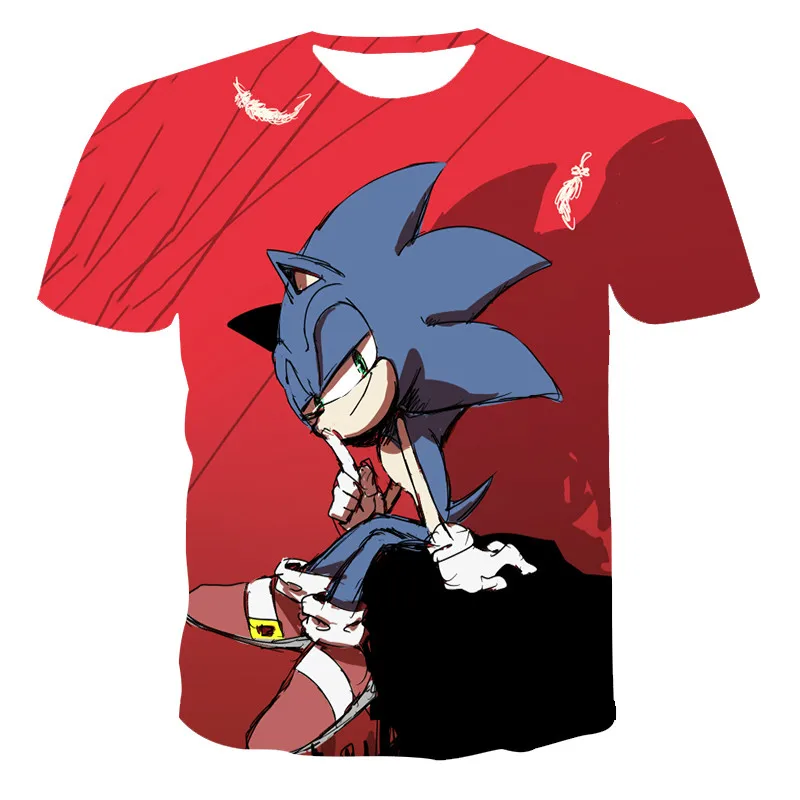 

3D fashion leisure T-shirt, boys' and girls' personality animation T-shirt, children's printed short sleeve T-shirt, garment top