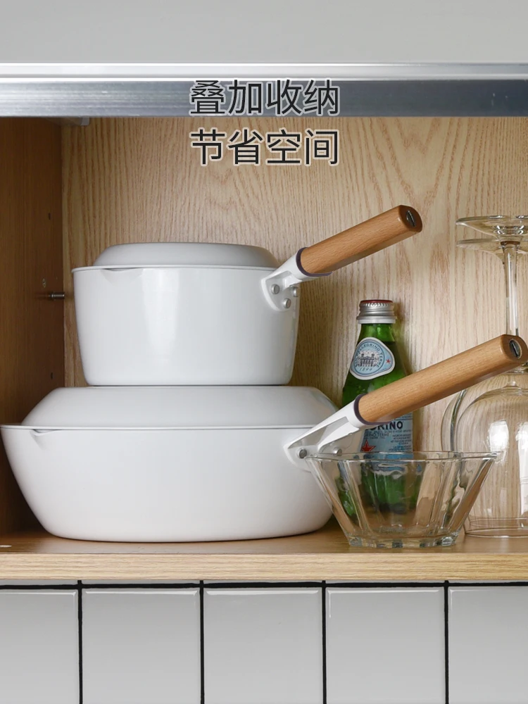 

Lightweight design ceramic non-stick frying pan non-pick stove household cooking induction cooker gas universal small frying pan