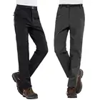 Повседневные штаны, мужские зимние штаны для рыбалки, треккинга, пешего туризма, камуфляжные плюшевые толстые длинные брюки