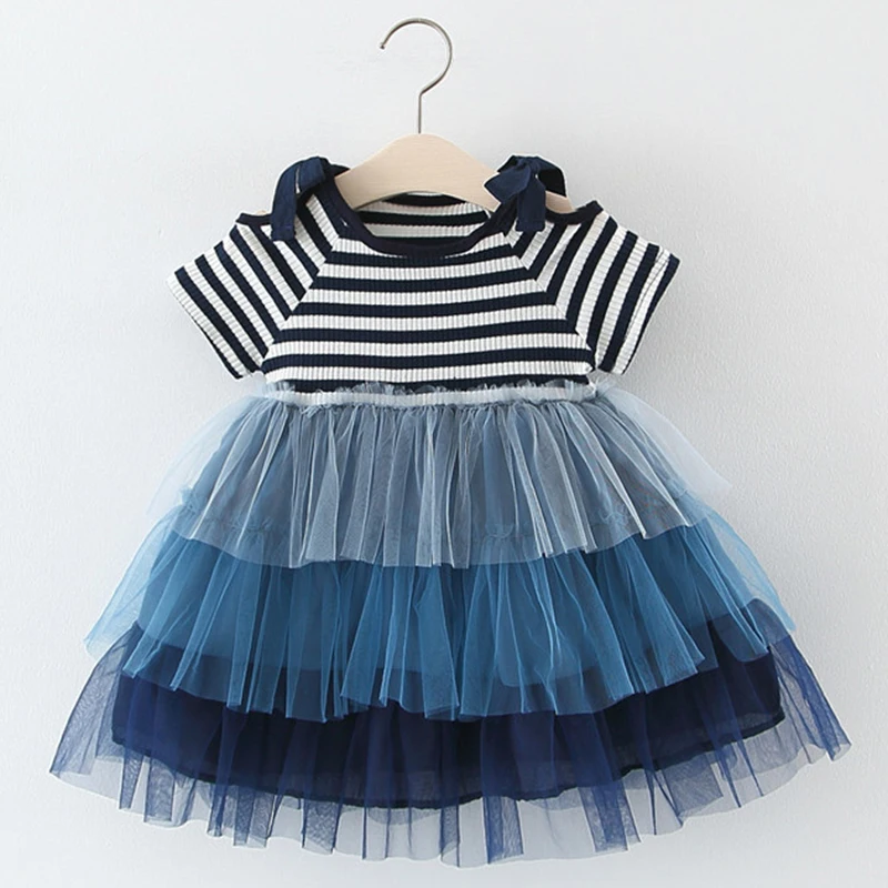 Bear Leader Girls Dress 2022 Summer Mesh Sling Clothes Solid Princess Toddler Tutu Dresses Baby Girl | Детская одежда и обувь