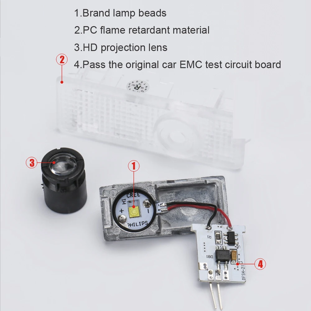 2 шт. Автомобильные светодиодные лампы для дверей BMW 5 серии e60 e61 f01 f10 f11 e84 e83