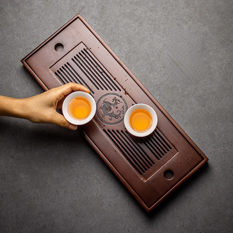 

Vintage Chinese Wooden Tea Tray Bamboo Decorative Trays For Coffee Tables Tea Ceremony Bandeja Madera Coffee Table Decor BK50CP