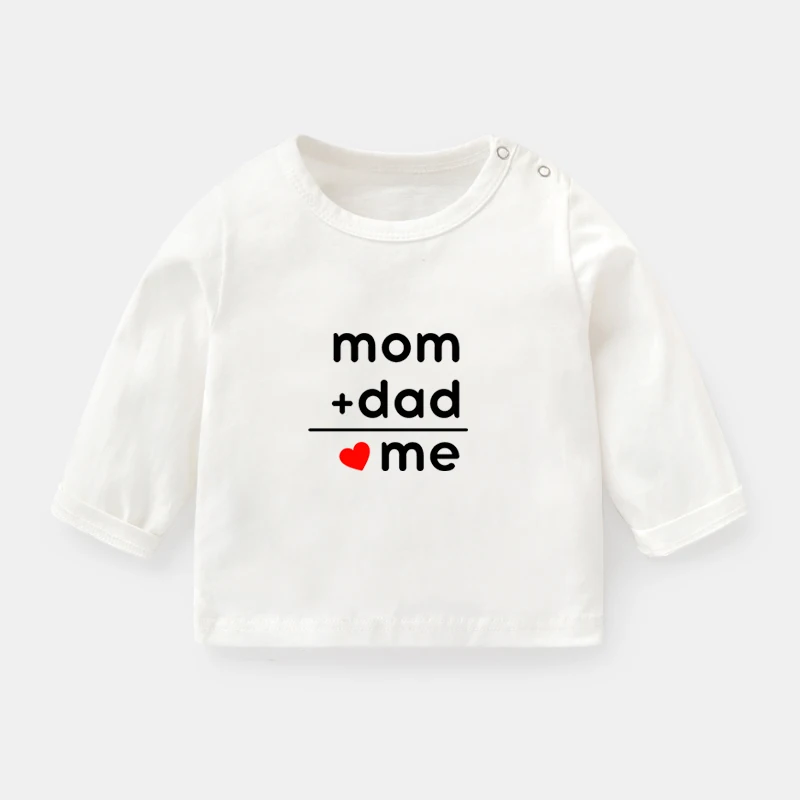 Футболка с длинными рукавами и надписью Formula Dad + Mom = Me Детские футболки хлопковая