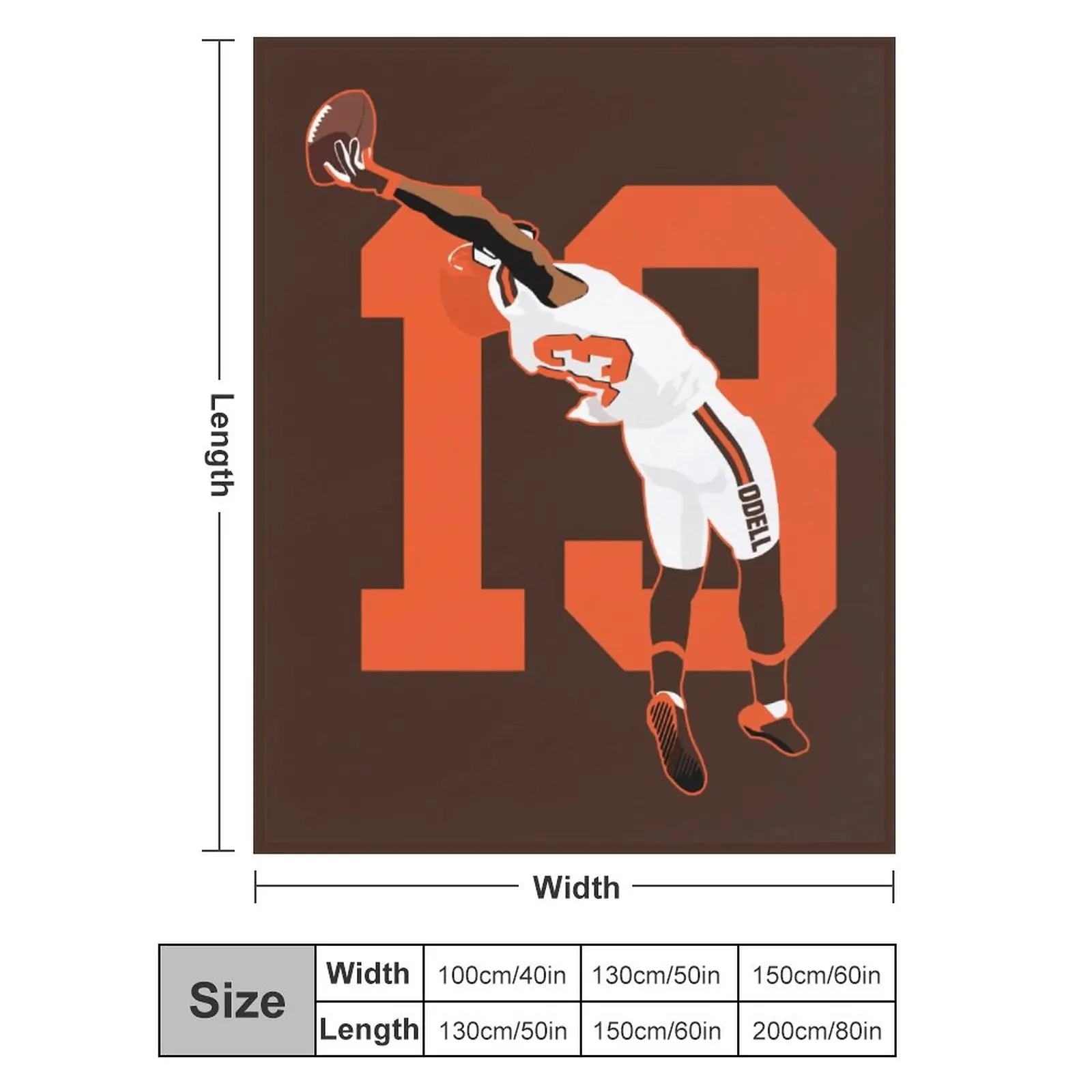 

Blanket 13 Odell Beckham Jr Ultra Soft Micro Fleece Cozy Lightweight Microfiber Flannel All Season Living Room Bedroom Vertical