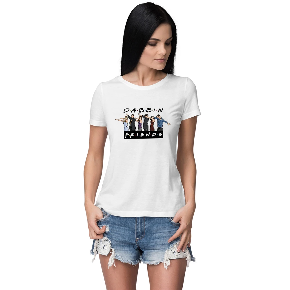 

DABBIN FRIENDS Printed Women Hip Hop Tshirt Best Friends Forever Summer Streetwear Tshirt Short Sleeve Hipster T-shirts Female