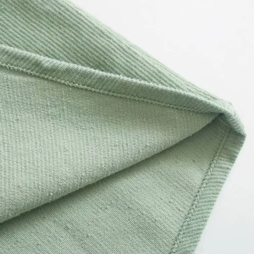 

CSMDTYJL Women Green Oversized Corduroy Jacket Loose Lapel Pocket Long Sleeve Shirt Female Femininas Blouse