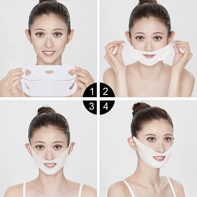 

1 Pcs V Shape Lifting Facial Mask V Shaper Facial Slimming Bandage Mask Face Slim Chin Check Neck Lift Peel-off Mask