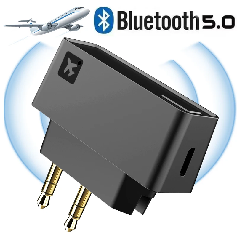 

2020 Bluetooth 5,0 передатчик беспроводной авиационный передатчик Bluetooth аудио адаптер для Airlines Inflight развлекательная система