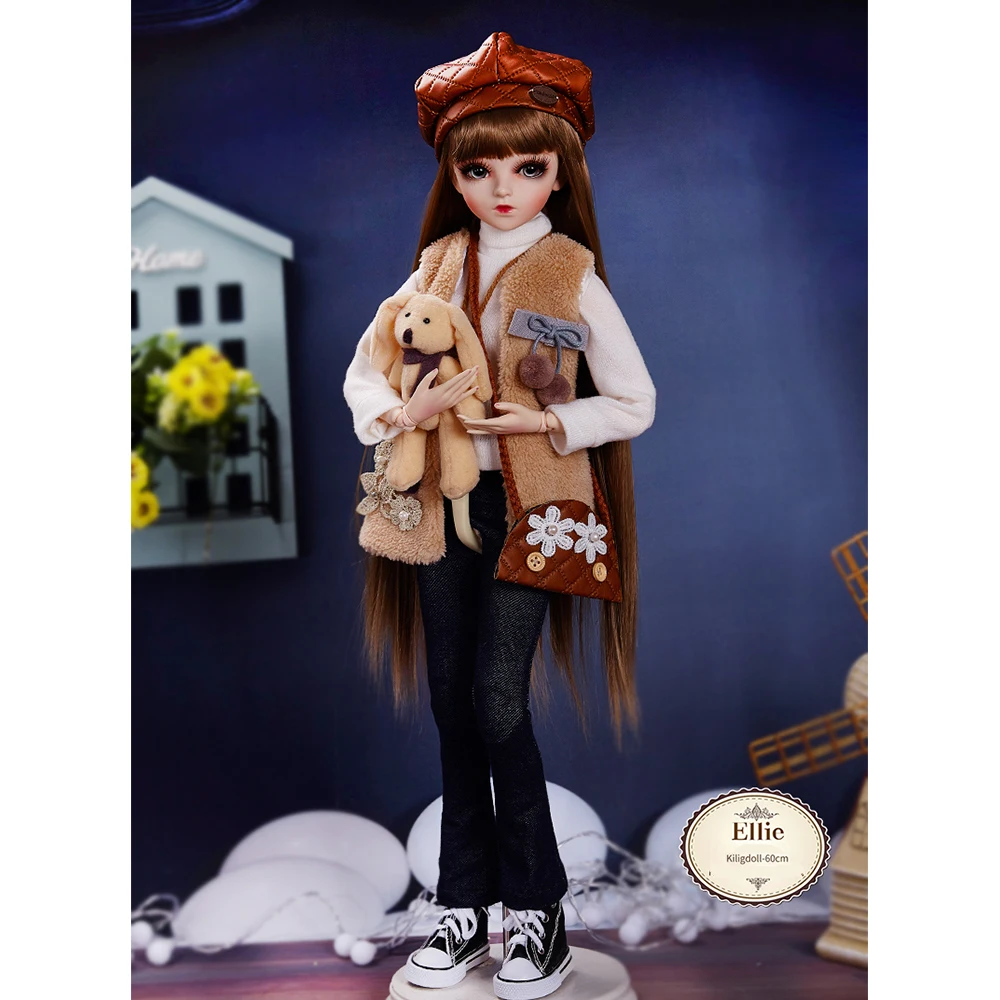 BJD кукла 18 шаров шарнирная 3D глаза 1/3 60 см куклы для девочек игрушки длинный парик