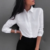 women shirts and blouses 2020 feminine blouse top long sleeve casual white turn down collar ol style women loose blouses