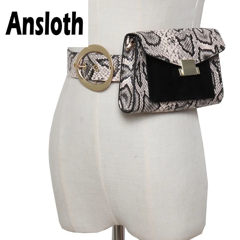 Женская поясная сумка Ansloth со змеиным узором шикарный дизайнерский кошелек на