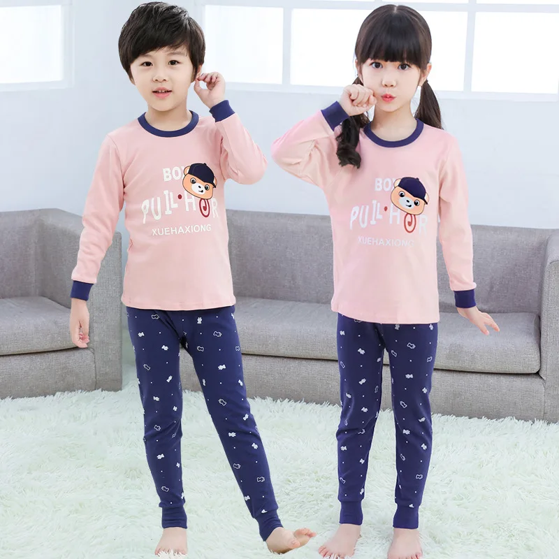 Прямая поставка с фабрики детская одежда детское нижнее белье костюм из хлопка на весну и осень осенняя для