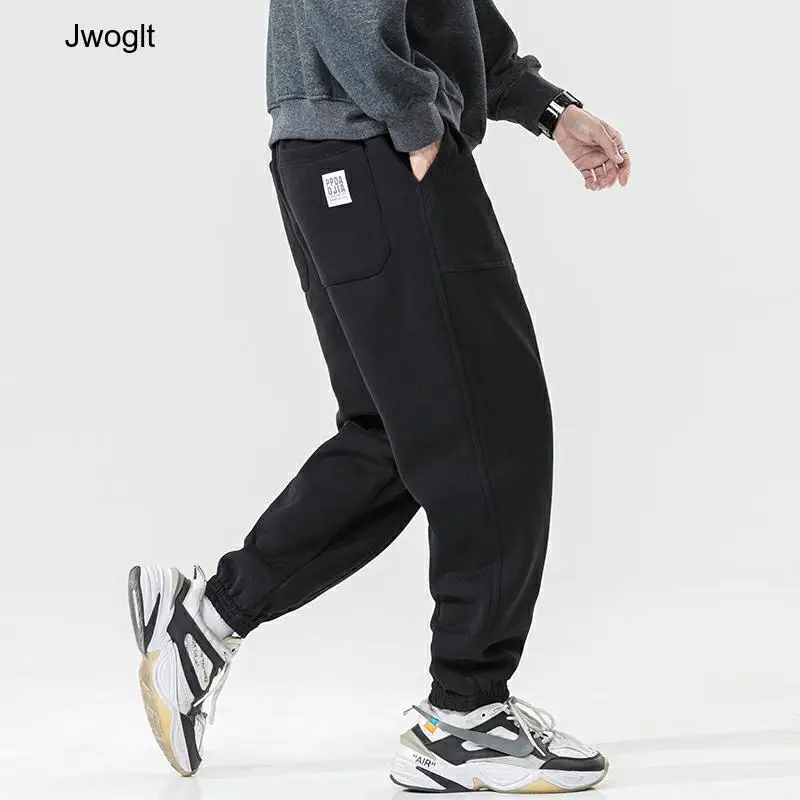 Мужские черные шаровары повседневные хлопковые джоггеры модные уличные