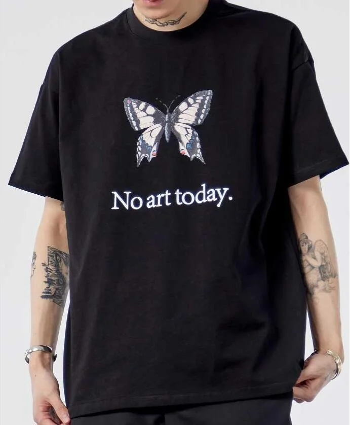 

kuakuayu HJN Not Art Today Butterfly Graphic Tee Butterfly Print T-Shirt Summer Cute Aesthetic Inspirational Quotes T-Shirt