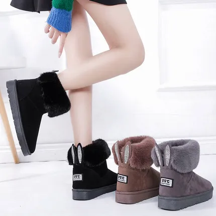 Новые женские зимние ботинки на открытом воздухе сохраняющие тепло мех внутри