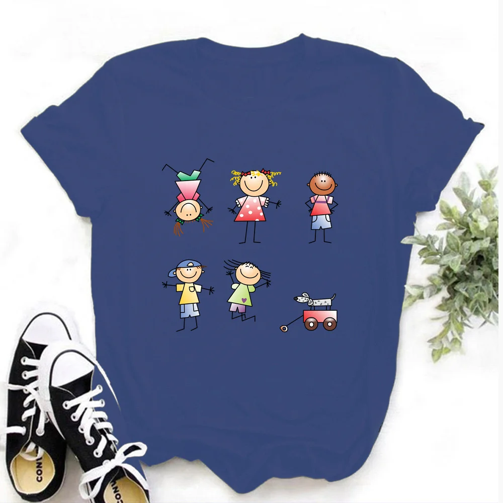 

Cartoon kid New T-shirts For Women Harajuku Summer T Shirt Fashion Tops Printed Female T-shirt Casual Tee TX8043