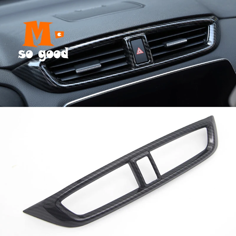 

2017 18 19 2020 for Honda CR-V CRV Center Middle Air Conditioner Outlet AC Vent Cover Trim ABS Carbon Car Styling Accessories