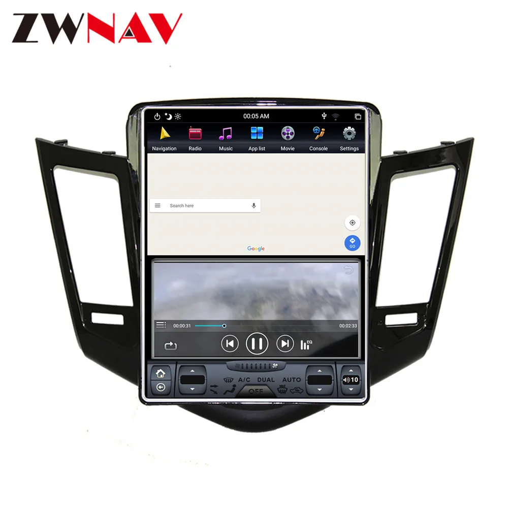 Vertical Tesla For CHEVROLET CRUZE 2009-2013 Android IPS Screen PX6 DSP Car DVD GPS Multimedia Player Head Unit Radio Audio | Автомобили и