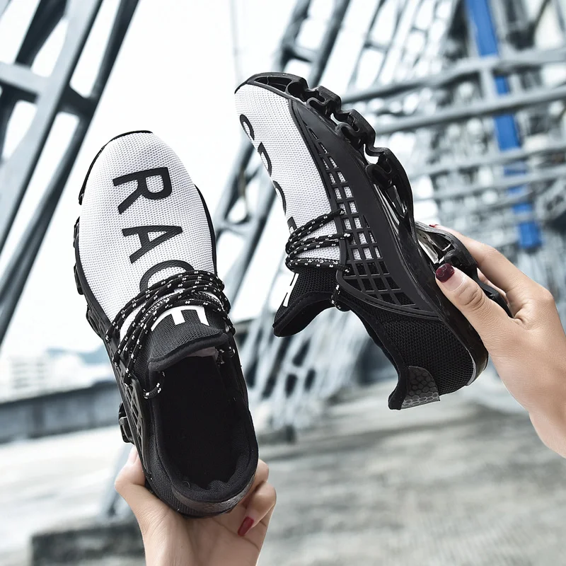 

Letter Sneakers Breathable Running Shoes for Men Outdoor Train Fitness Jogging Sport Shoes Women Mesh Fashion Unisex Plus Size