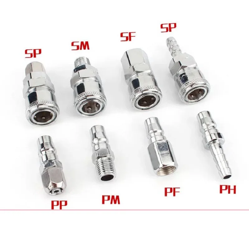

C Type Pneumatic Fitting Quick Connector High Pressure Coupling SF+PF40 SP+PP40 SM+PM40 SH+PH40 Work On Air Compressor