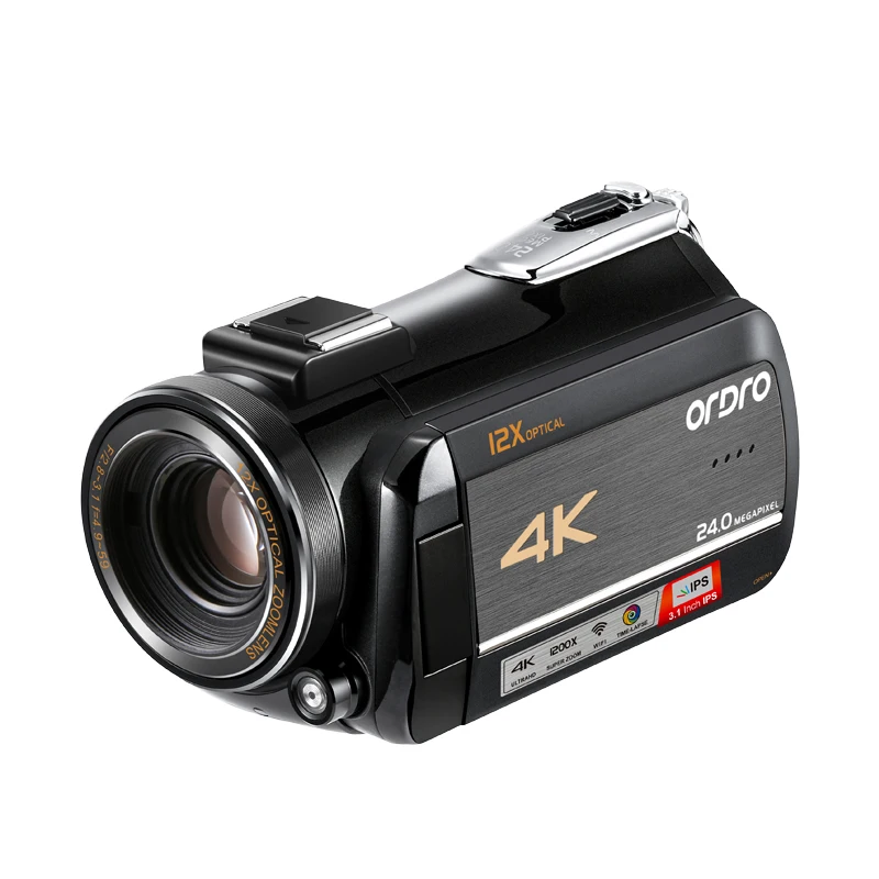 Видеокамера 4k видеокамера профессиональная ORDRO AC5 12X оптический зум Wifi PC камера с