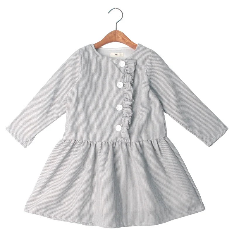 Школьные хлопковые платья для маленьких девочек весенняя одежда с длинными