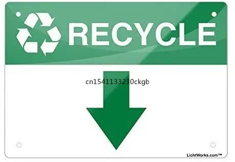 

Destiny'S Recycle Aluminum Metal Sign Arrow Recycle Down Aluminum Decorative Signs