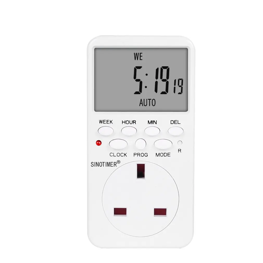SINOTIMER TM519 7 дней Еженедельный ЖК цифровой программируемый переключатель розетка