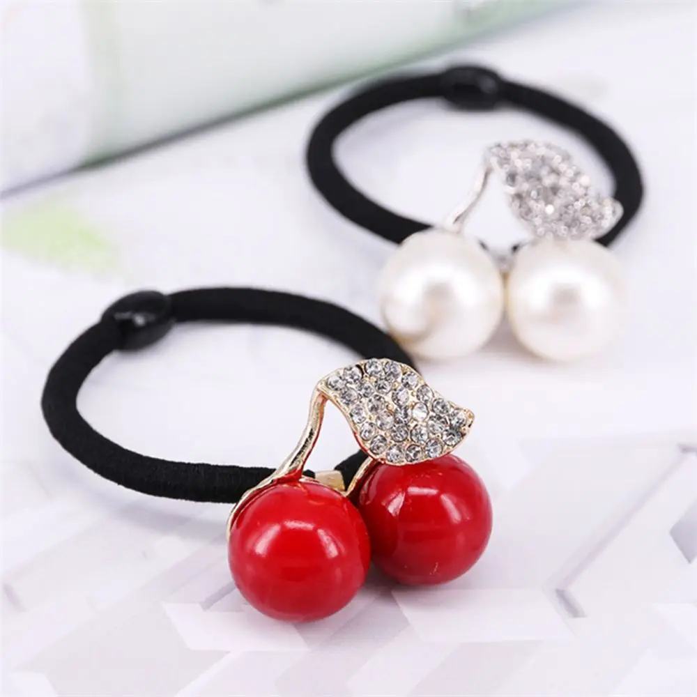 Модные милые женские аксессуары для волос с жемчужинами и листьями вишни