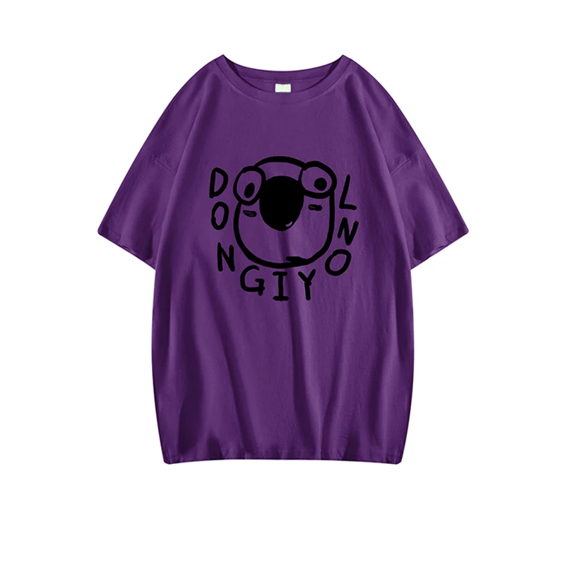 

2021 Summer Fashion Brand Ins Printed Cotton Short-Sleeved T-shirt Men's Korean-Style Student Half-Sleeved BF Bottoming Shirt